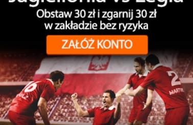 Obrazek newsa : Bonus 30 zł na Jagiellonia - Legia!