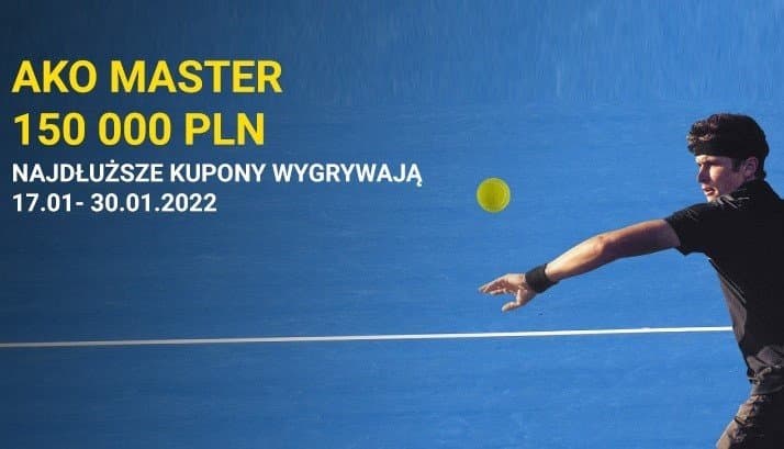 Obrazek newsa : Fortuna Bonus. Australian Open: AKO MASTER 150 000 PLN i bonus 30 PLN