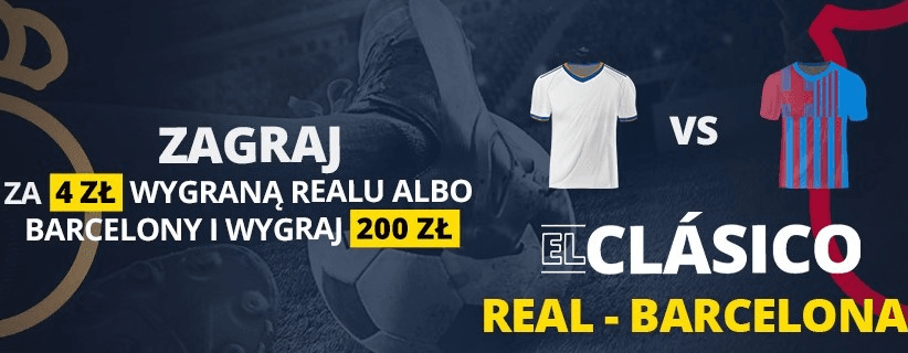 Obrazek newsa : Fortuna bonus. El Clasico: Postaw 4 PLN i wygraj 200 PLN