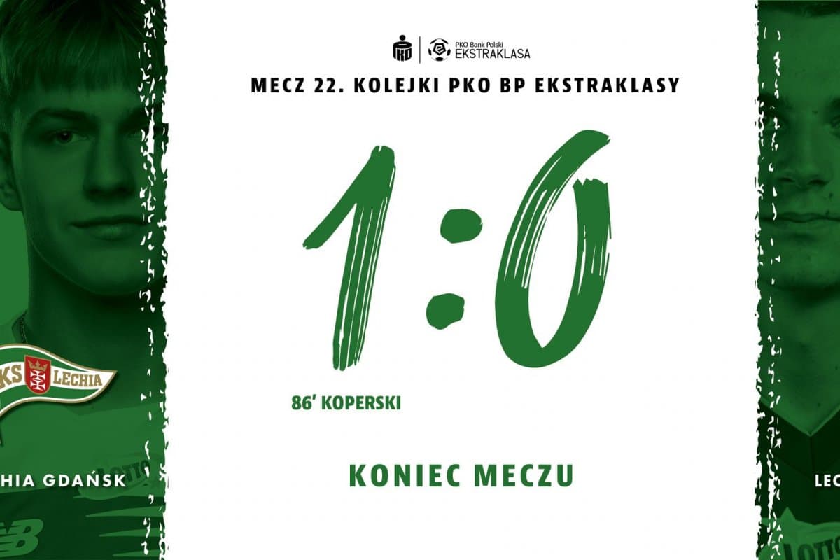 Obrazek newsa : PKO Ekstraklasa: Lech z porażką w Gdańsku! Nowy lider w lidze
