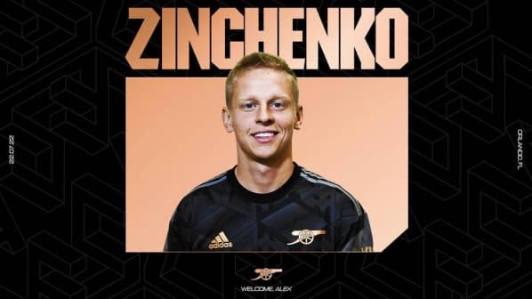 Obrazek newsa : Oficjalnie: Ołeksandr Zinczenko piłkarzem Arsenalu