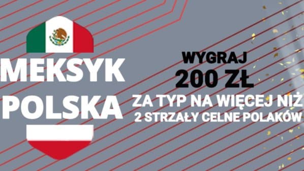 Obrazek newsa : Fortuna bonus MŚ 2022: 200 zł za typ na 2 strzały celne lub więcej Polaków z Meksykiem