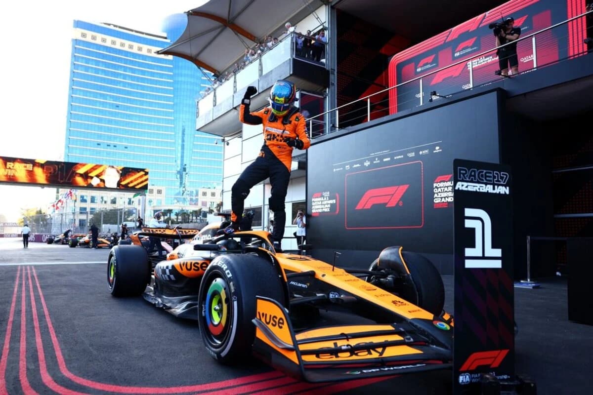 Obrazek newsa : F1: Piastri wygrywa Grand Prix Azerbejdżanu. Kolizja w końcówce!
