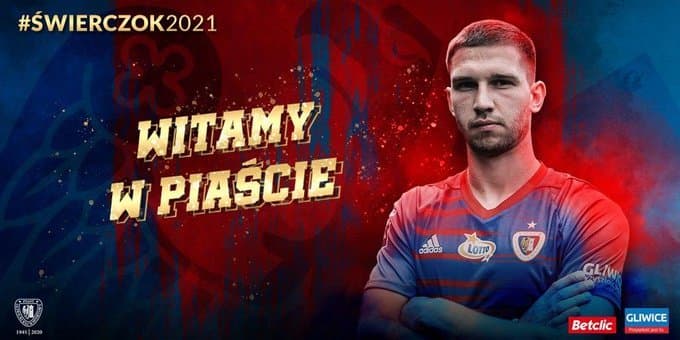 Obrazek newsa : PKO BP Ekstraklasa. Jakub Świerczok zawodnikiem Piasta Gliwice