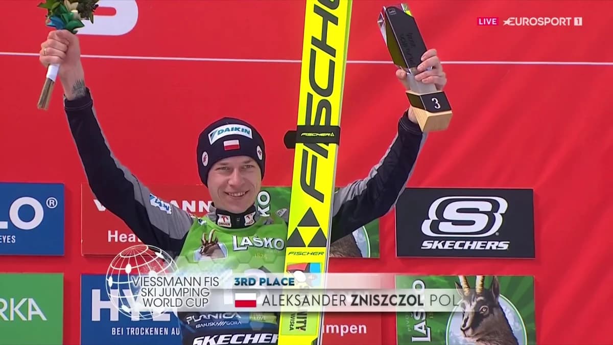 Obrazek newsa : PŚ w skokach: Doczekaliśmy się podium na koniec sezonu! Pożegnanie Prevca