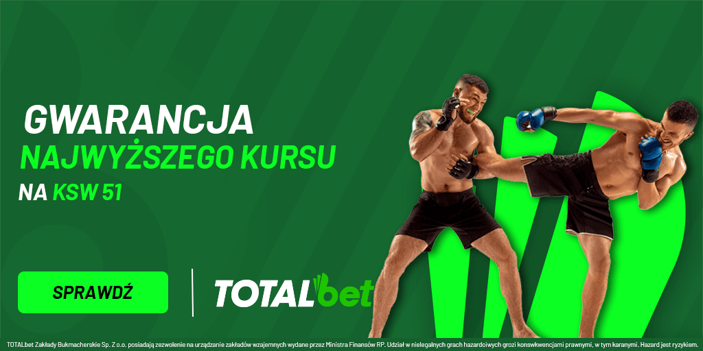 Obrazek newsa : KSW 51 darmowy bonus na zakłady i najwyższe kursy bukmacherskie