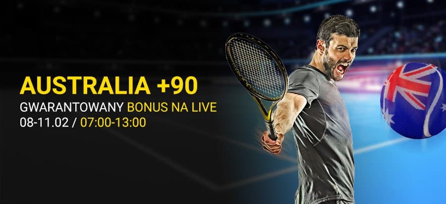 Gwarantowany bonus w zakładach live na Australian Open. Co oferuje nam Fortuna?