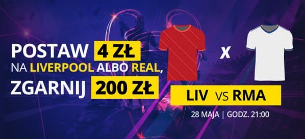 Fortuna bonus. 200 zł za wygraną Liverpoolu albo Realu Madryt