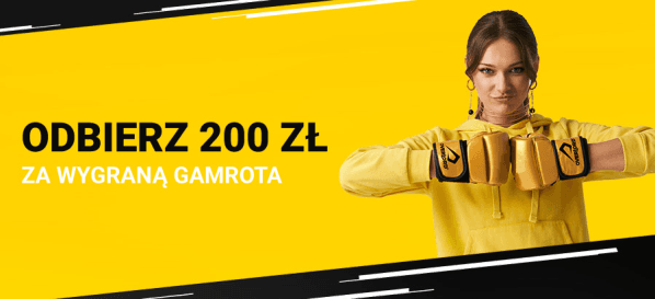 Fortuna bonus 200 zł na wygraną Gamrota z Dariushem
