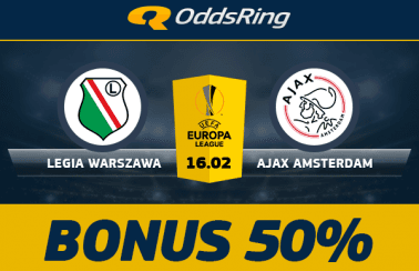 Zwrot 50% stawki na Legia – Ajax!