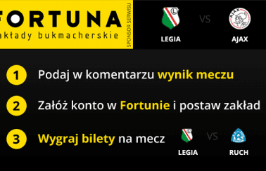 Rozdajemy bilety na mecz Legia Warszawa - Ruch Chorzów!